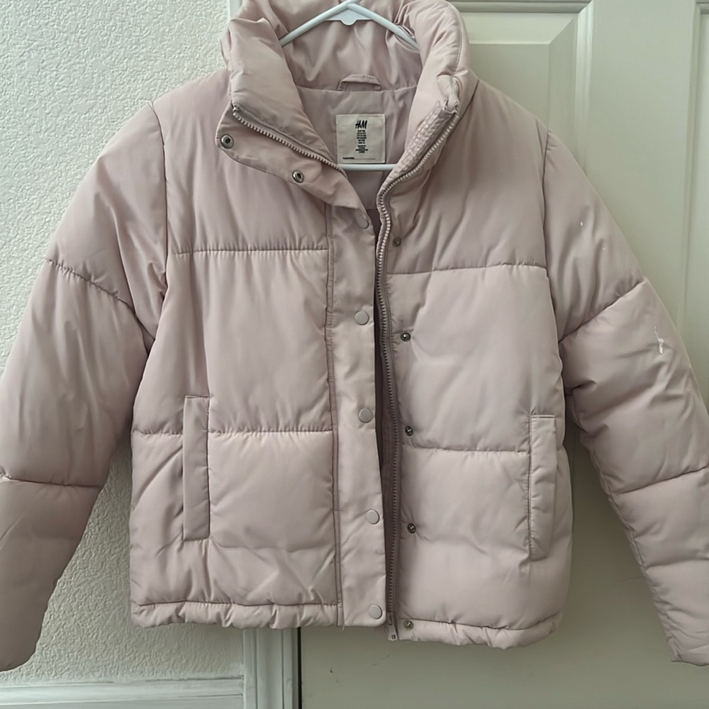 H&M pink puffer jacket